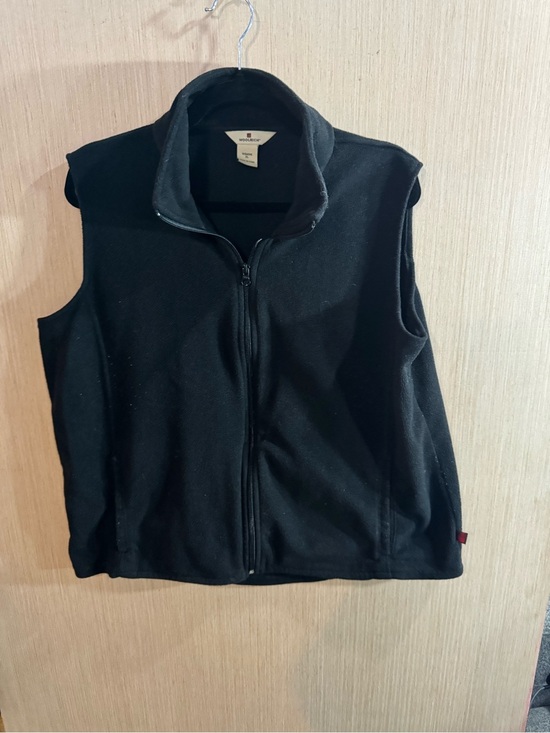 Woolrich Jackets & Blazers - Women’s Woolrich Cotton Black Full-Zip Fleece Vest Size XL